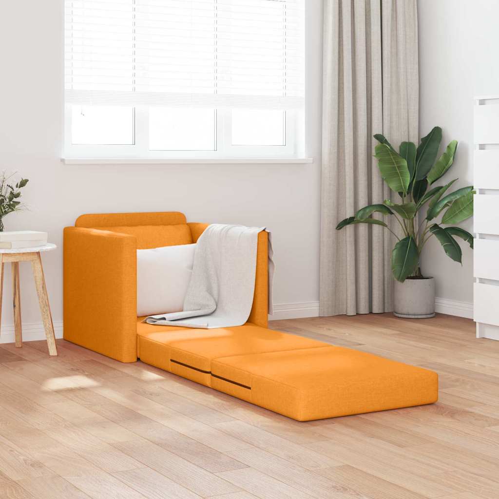 Canapé-lit avec coussin Jaune foncé 74 x 77 x 81 cm tissu - XIOS