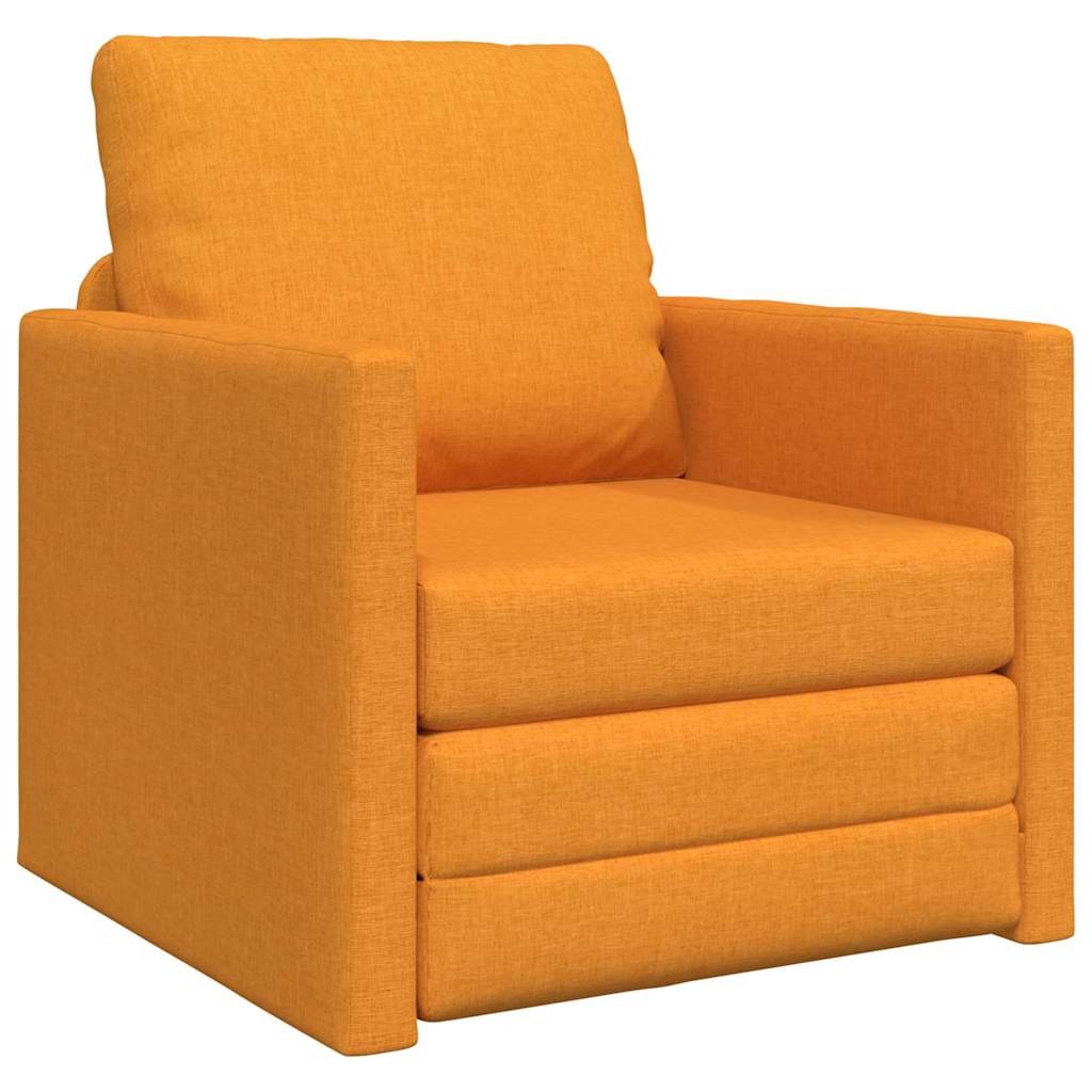 Canapé-lit avec coussin Jaune foncé 74 x 77 x 81 cm tissu - XIOS