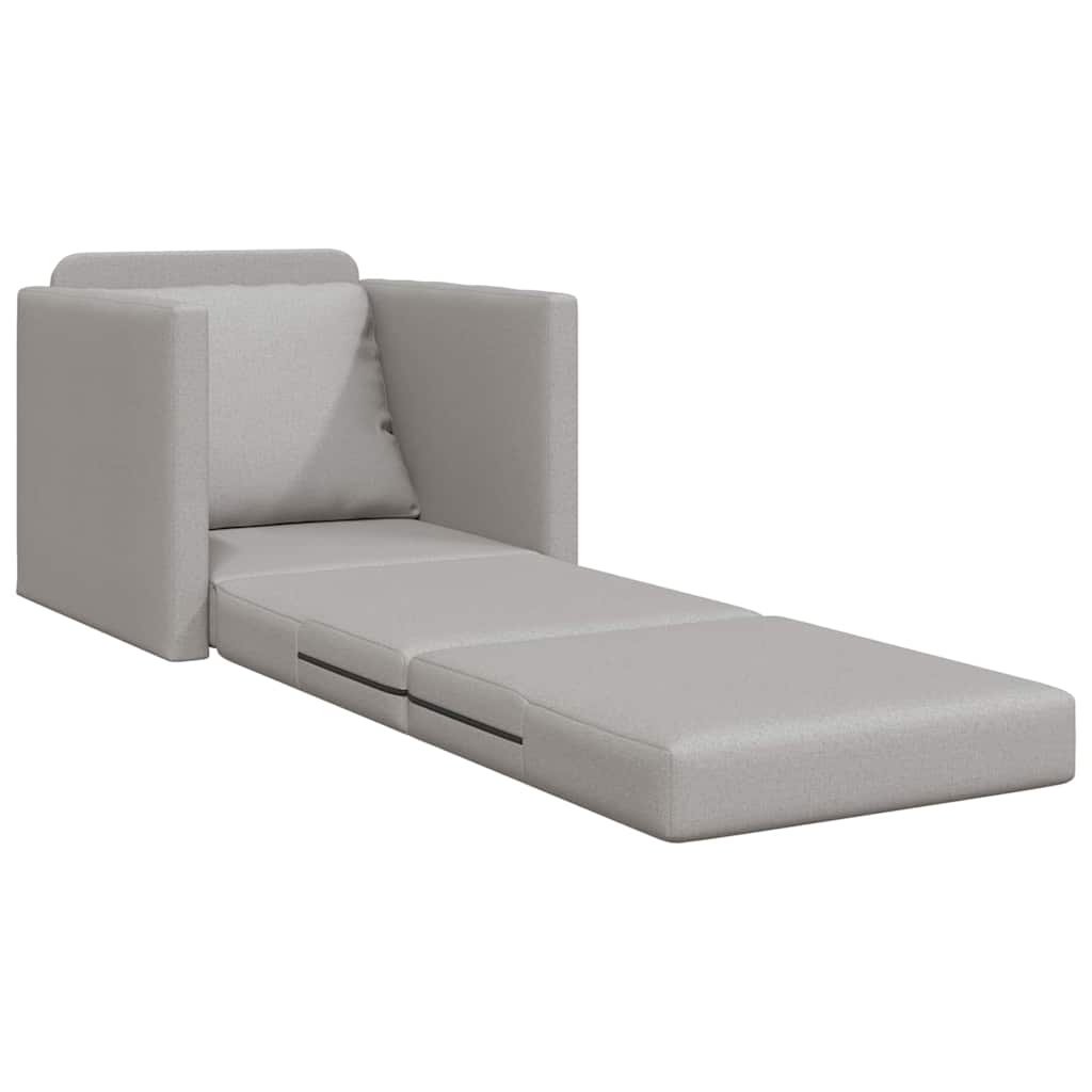 Canapé-lit avec coussin Gris nuage 74 x 77 x 81 cm tissu - XIOS