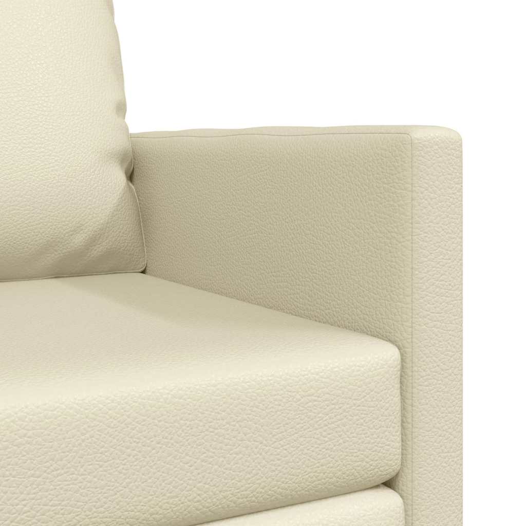 Sofa Lit de Sol avec coussin Crème 74 x 77 x 81 cm Faux cuir - XIOS