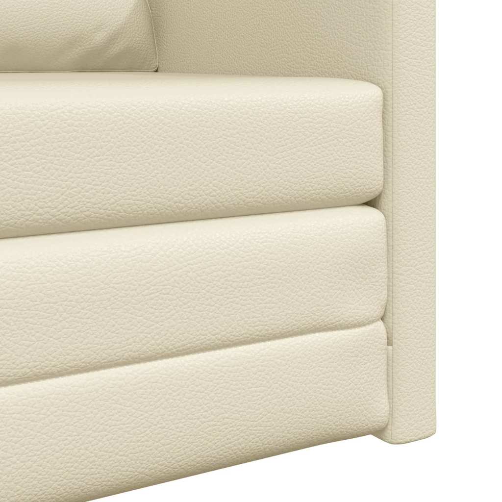 Sofa Lit de Sol avec coussin Crème 74 x 77 x 81 cm Faux cuir - XIOS