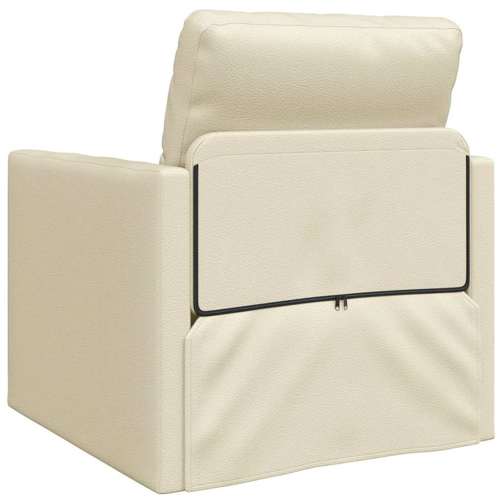 Sofa Lit de Sol avec coussin Crème 74 x 77 x 81 cm Faux cuir - XIOS