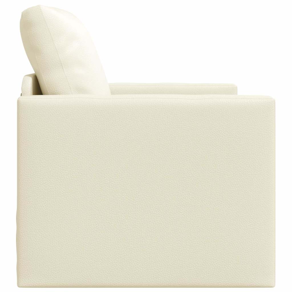 Sofa Lit de Sol avec coussin Crème 74 x 77 x 81 cm Faux cuir - XIOS
