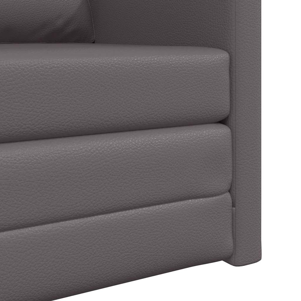 Sofa Lit de Sol avec coussin Gris 74 x 77 x 81 cm Faux cuir - XIOS