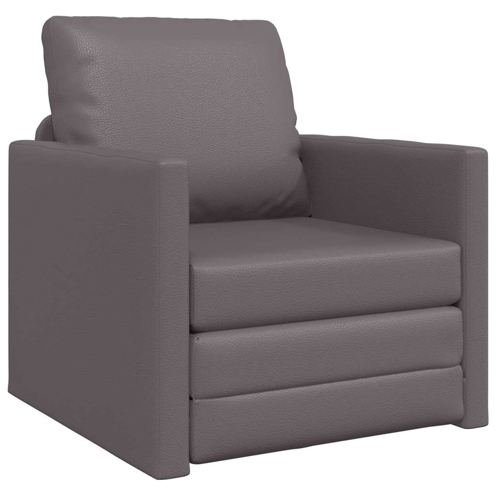 Sofa Lit de Sol avec coussin Gris 74 x 77 x 81 cm Faux cuir - XIOS