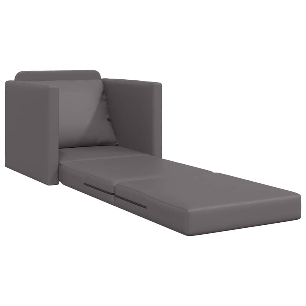 Sofa Lit de Sol avec coussin Gris 74 x 77 x 81 cm Faux cuir - XIOS