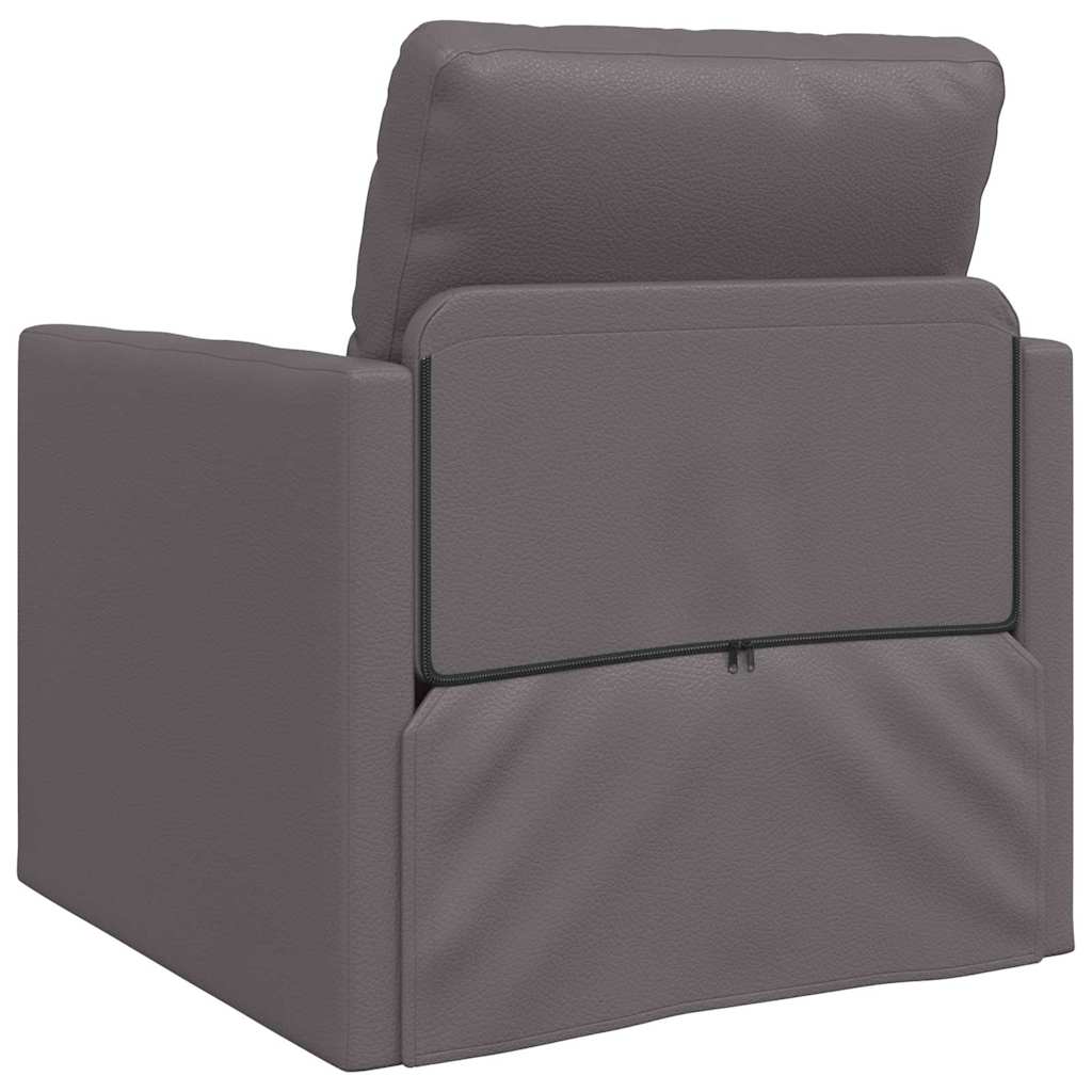 Sofa Lit de Sol avec coussin Gris 74 x 77 x 81 cm Faux cuir - XIOS