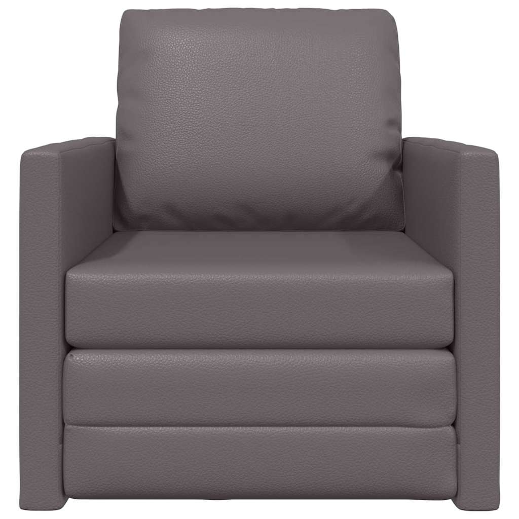 Sofa Lit de Sol avec coussin Gris 74 x 77 x 81 cm Faux cuir - XIOS