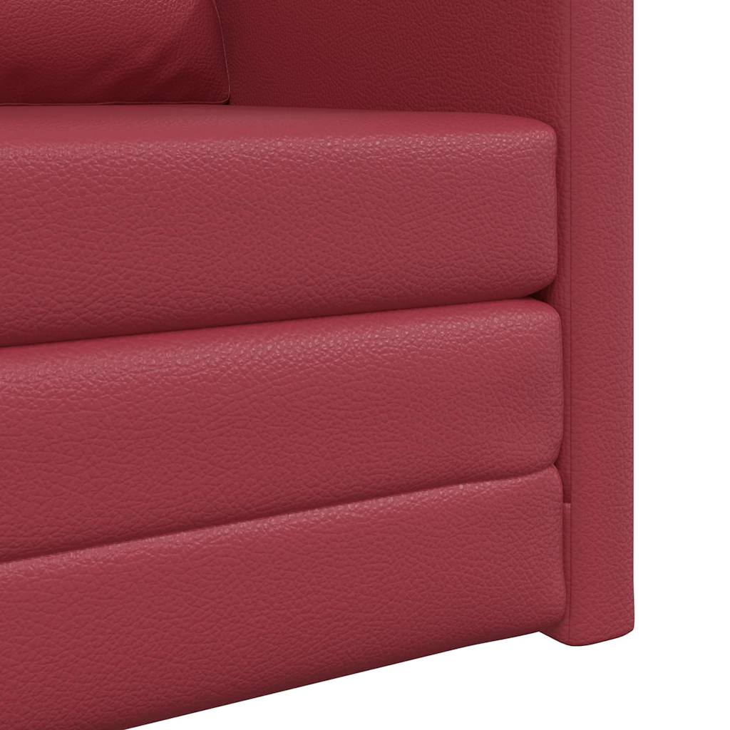 Sofa Lit de Sol Rouge bordeaux 74 x 77 x 81 cm Faux cuir - XIOS