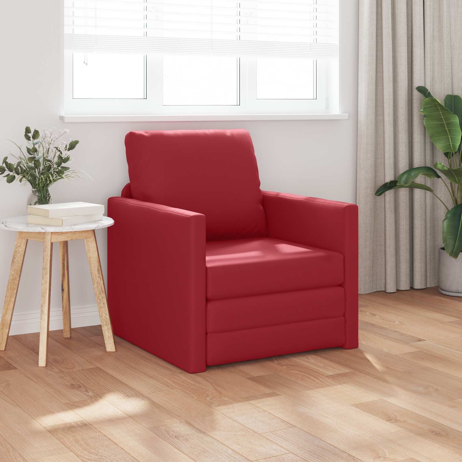 Canapé-Lit 60cm Bordeaux Simili cuir - XIOS