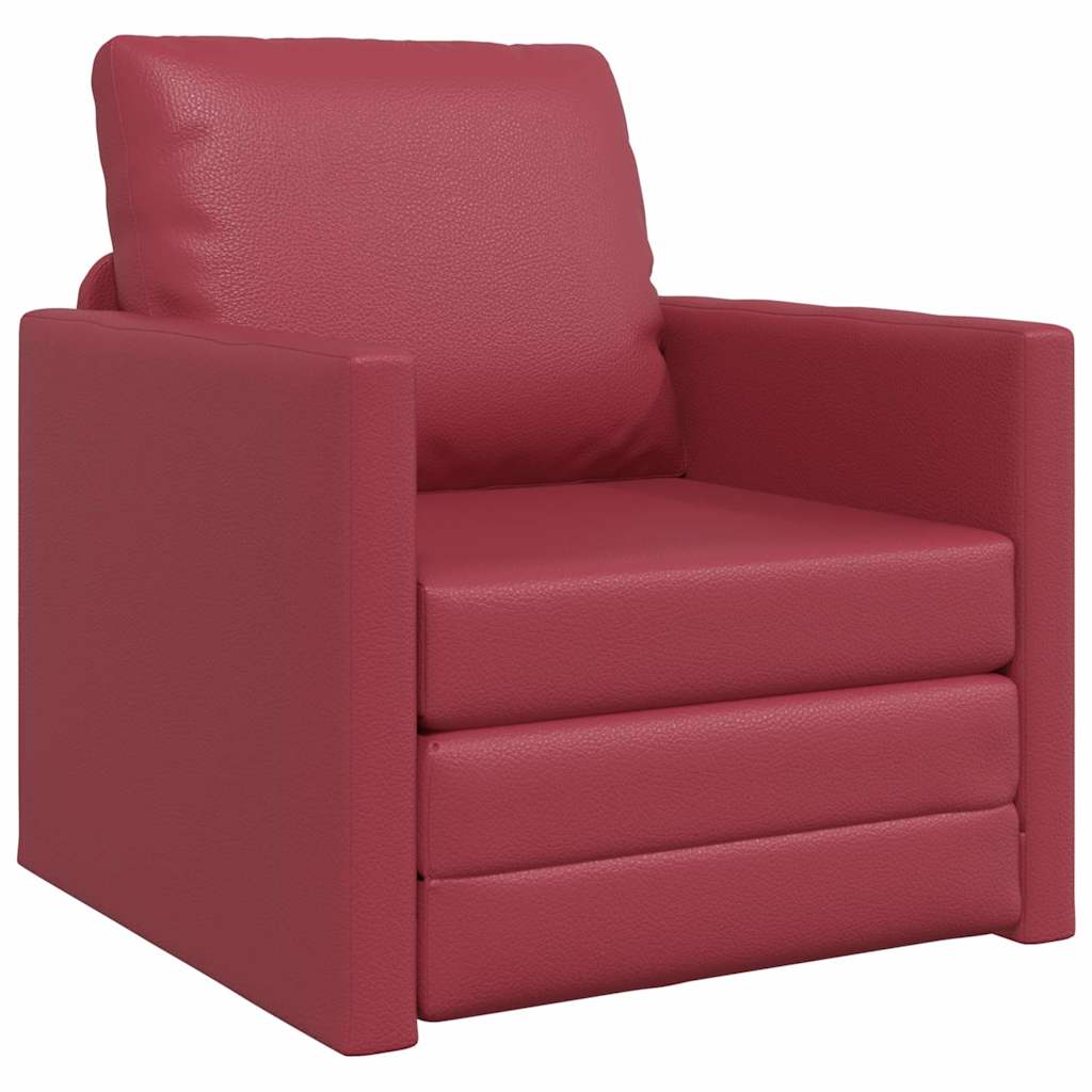Sofa Lit de Sol Rouge bordeaux 74 x 77 x 81 cm Faux cuir - XIOS