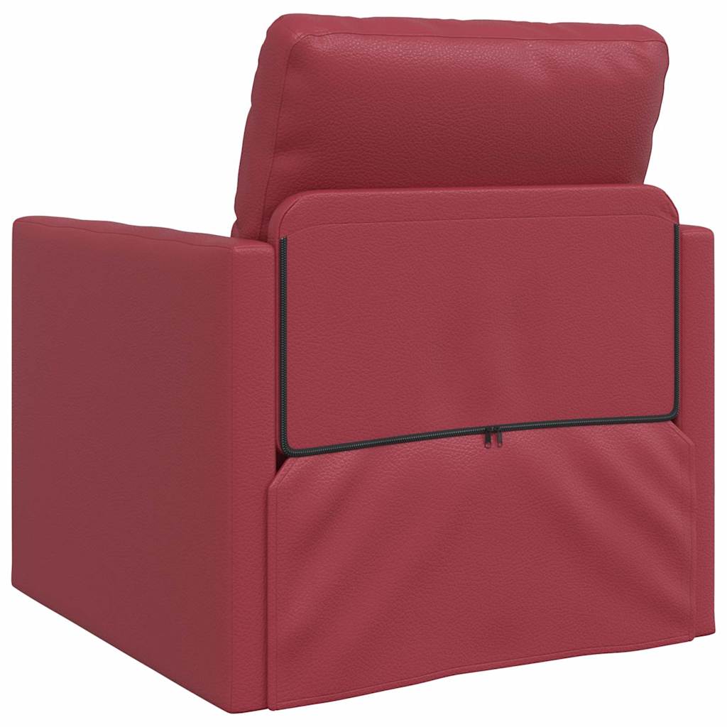 Sofa Lit de Sol Rouge bordeaux 74 x 77 x 81 cm Faux cuir - XIOS