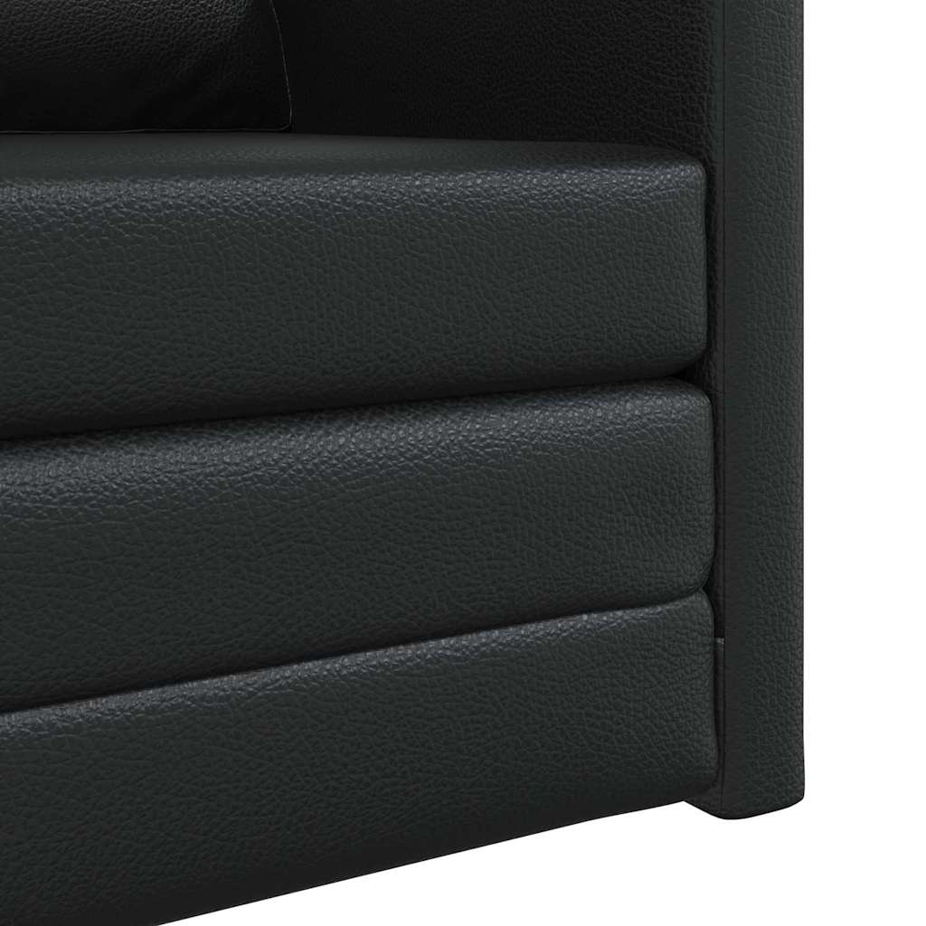 Sofa Lit de Sol avec coussin Noir 74 x 77 x 81 cm Faux cuir - XIOS
