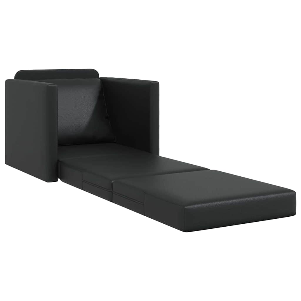 Sofa Lit de Sol avec coussin Noir 74 x 77 x 81 cm Faux cuir - XIOS