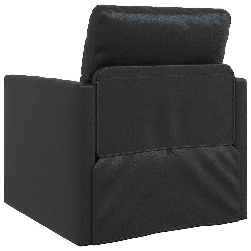Sofa Lit de Sol avec coussin Noir 74 x 77 x 81 cm Faux cuir - XIOS