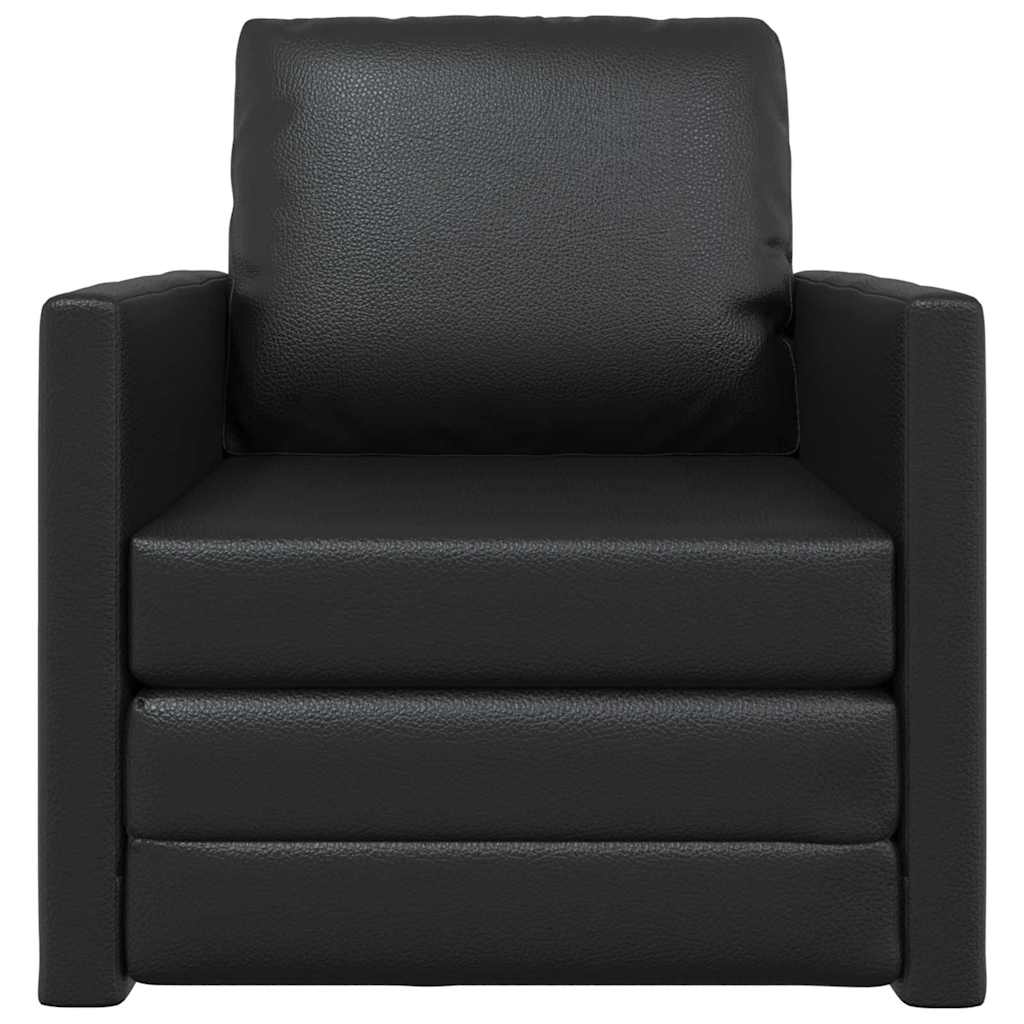 Sofa Lit de Sol avec coussin Noir 74 x 77 x 81 cm Faux cuir - XIOS