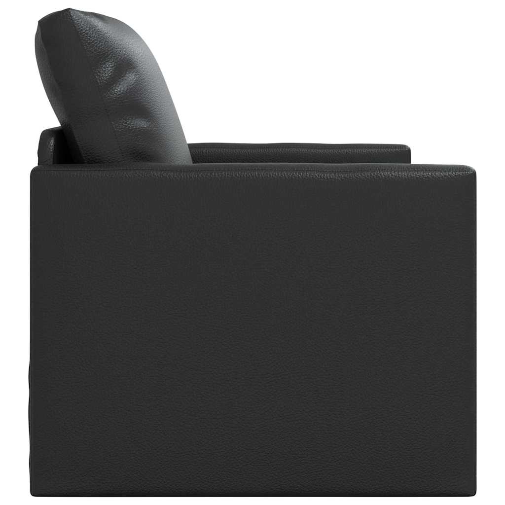 Sofa Lit de Sol avec coussin Noir 74 x 77 x 81 cm Faux cuir - XIOS