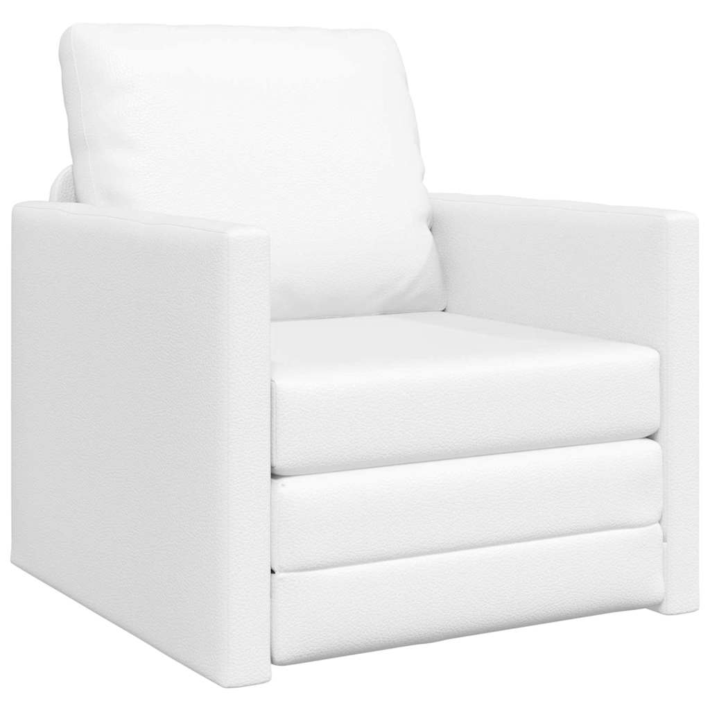 Sofa Lit de Sol avec coussin Blanc 74 x 77 x 81 cm Faux cuir - XIOS