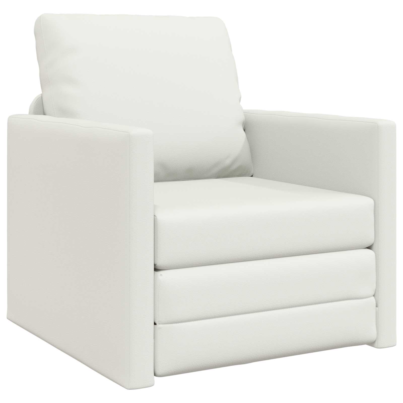 Canapé-Lit Blanc 74 x 77 x 81 cm Simili cuir