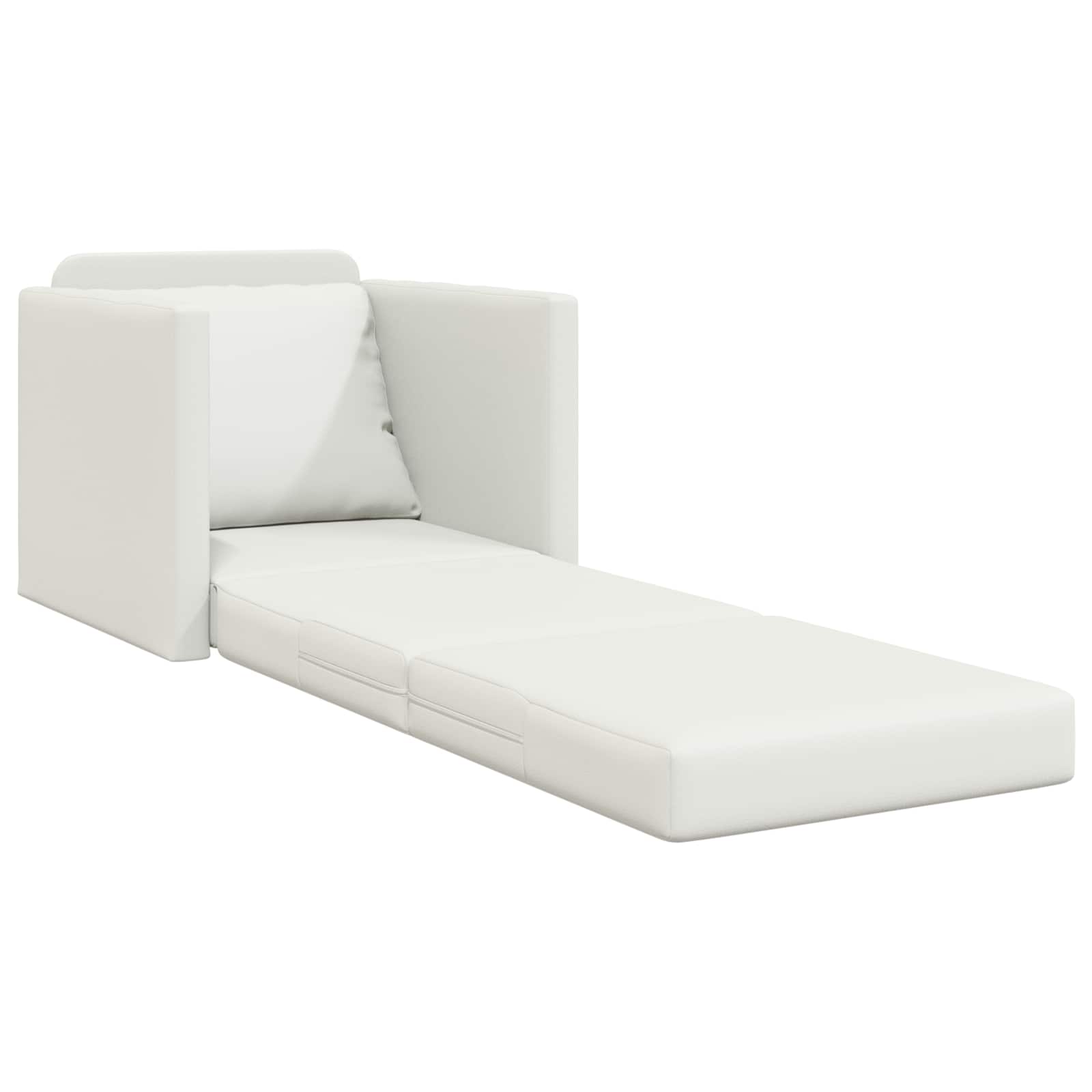 Canapé-Lit Blanc 74 x 77 x 81 cm Simili cuir
