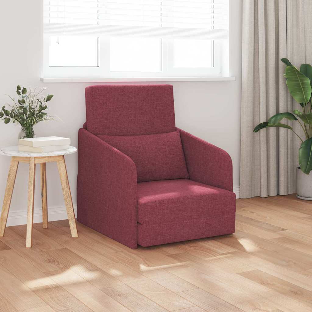 Canapé-Lit Rouge bordeaux 65 x 80 x 83 cm tissu - XIOS