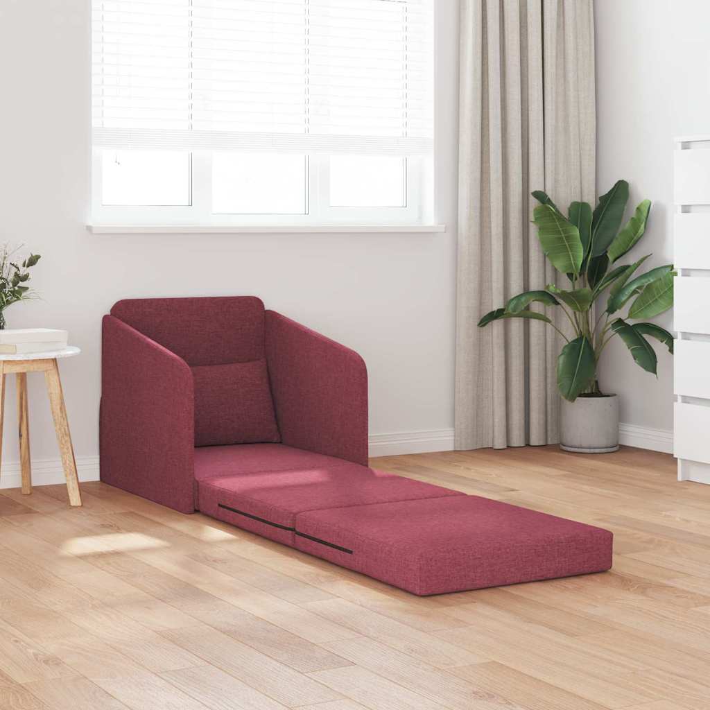 Canapé-Lit Rouge bordeaux 65 x 80 x 83 cm tissu - XIOS