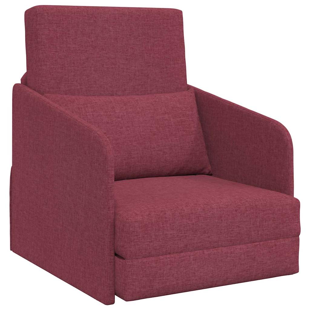 Canapé-Lit Rouge bordeaux 65 x 80 x 83 cm tissu - XIOS