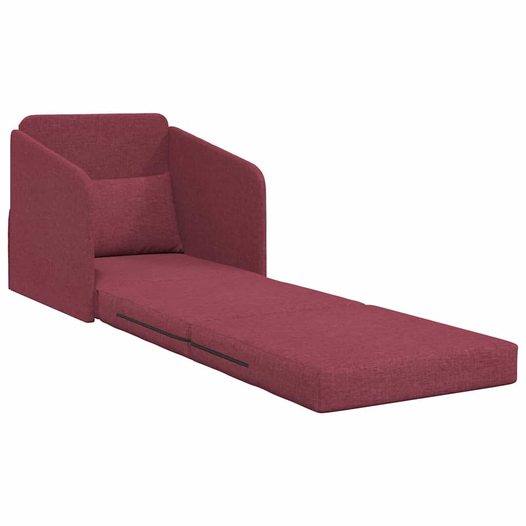 Canapé-Lit Rouge bordeaux 65 x 80 x 83 cm tissu - XIOS