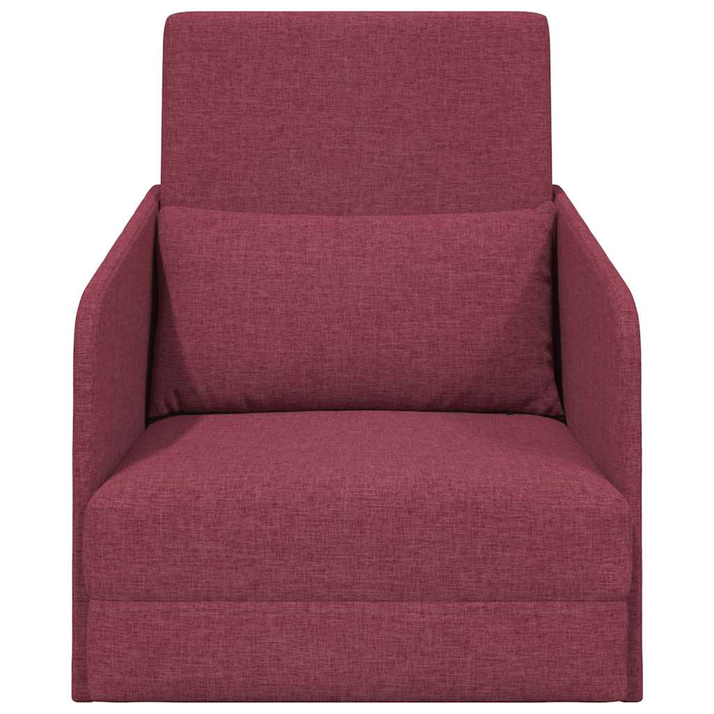 Canapé-Lit Rouge bordeaux 65 x 80 x 83 cm tissu - XIOS