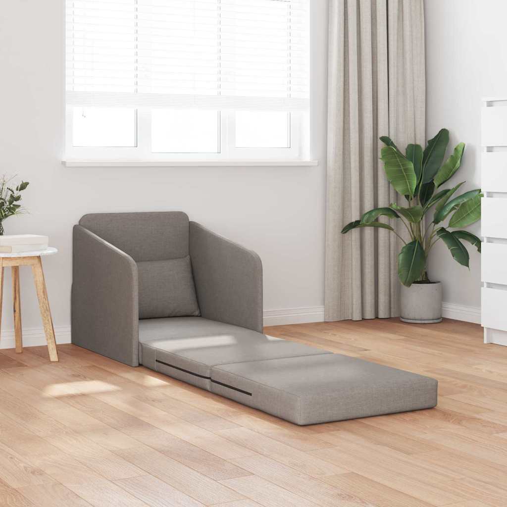 Canapé-Lit Taupe 65 x 80 x 83 cm tissu - XIOS