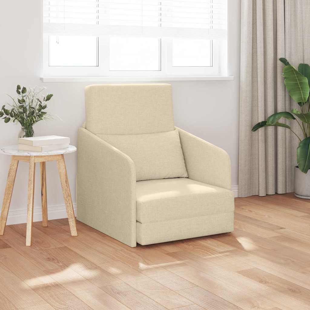 Canapé-Lit Crème 65 x 80 x 83 cm tissu - XIOS