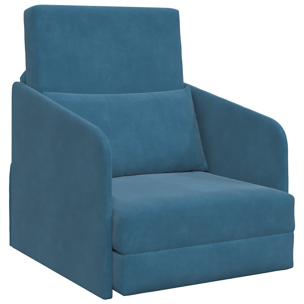 Canapé-Lit Bleu 65 x 80 x 83 cm Velours - XIOS