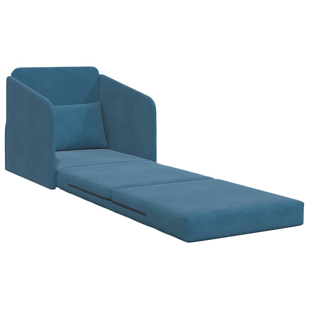 Canapé-Lit Bleu 65 x 80 x 83 cm Velours - XIOS