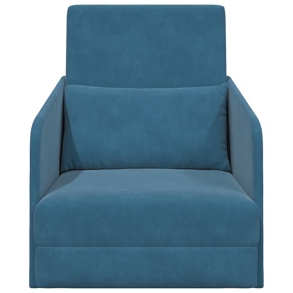 Canapé-Lit Bleu 65 x 80 x 83 cm Velours - XIOS