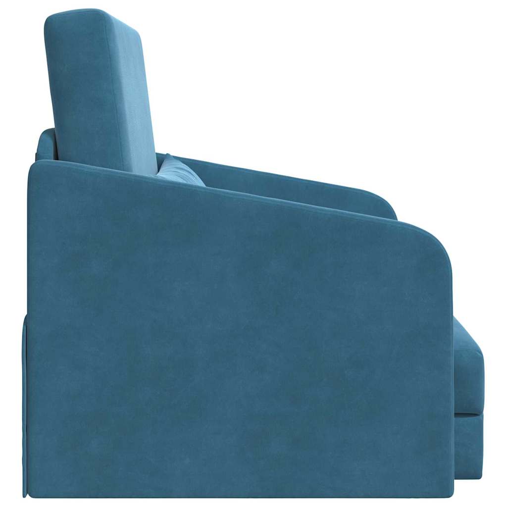 Canapé-Lit Bleu 65 x 80 x 83 cm Velours - XIOS