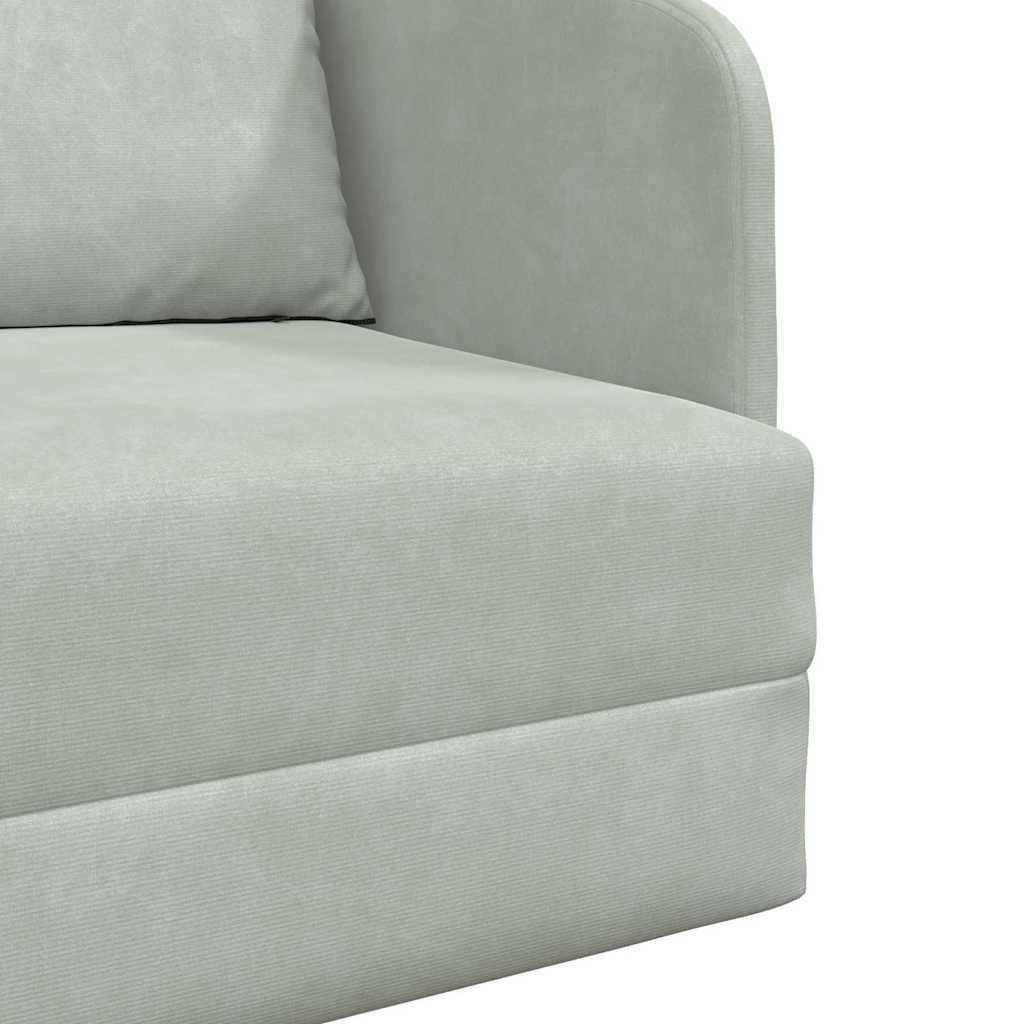 Canapé-Lit Gris clair 65 x 80 x 83 cm Velours - XIOS