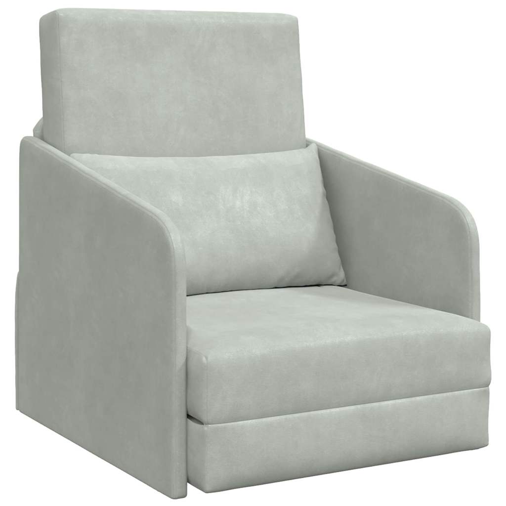 Canapé-Lit Gris clair 65 x 80 x 83 cm Velours - XIOS
