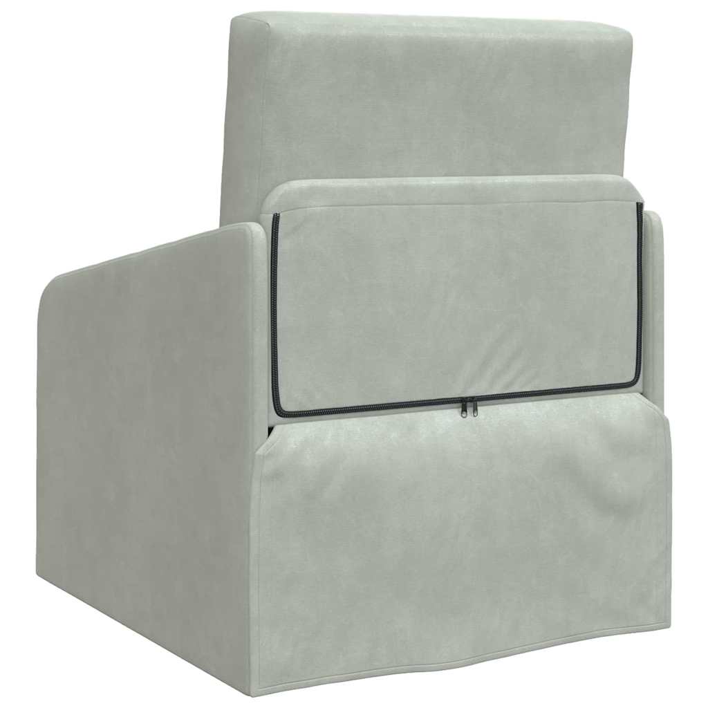 Canapé-Lit Gris clair 65 x 80 x 83 cm Velours - XIOS