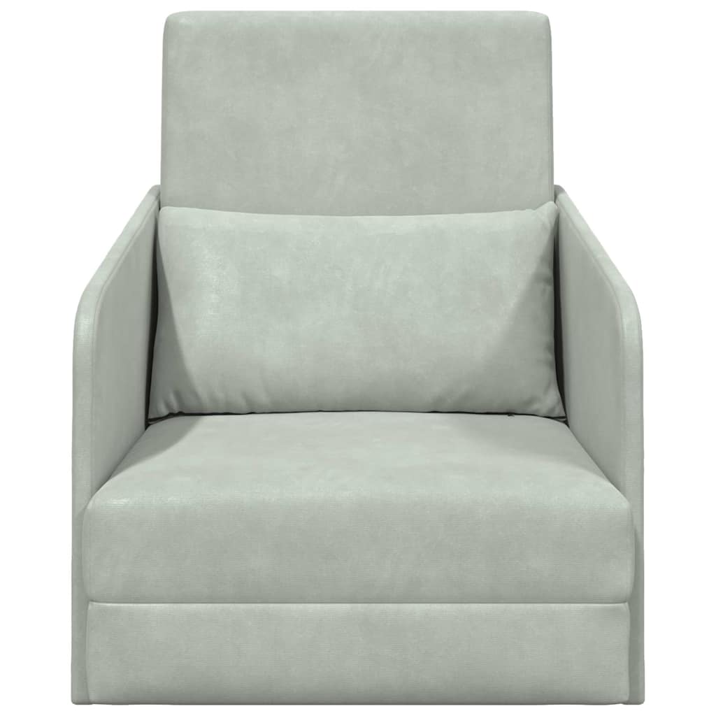 Canapé-Lit Gris clair 65 x 80 x 83 cm Velours - XIOS