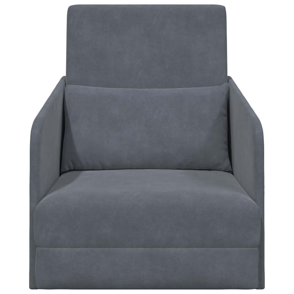 Canapé-Lit Gris foncé 65 x 80 x 83 cm Velours - XIOS