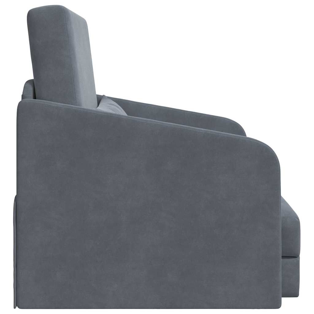 Canapé-Lit Gris foncé 65 x 80 x 83 cm Velours - XIOS