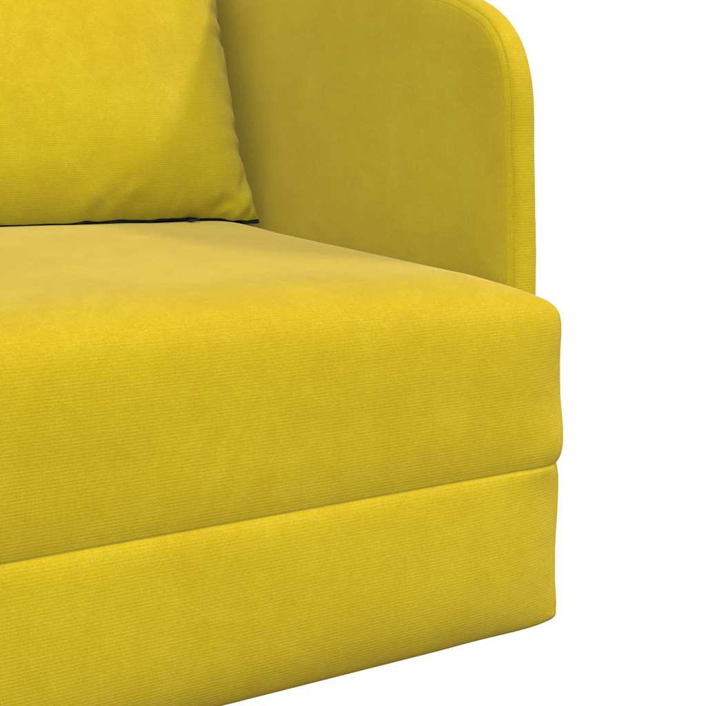 Canapé-Lit Jaune 65 x 80 x 83 cm Velours - XIOS