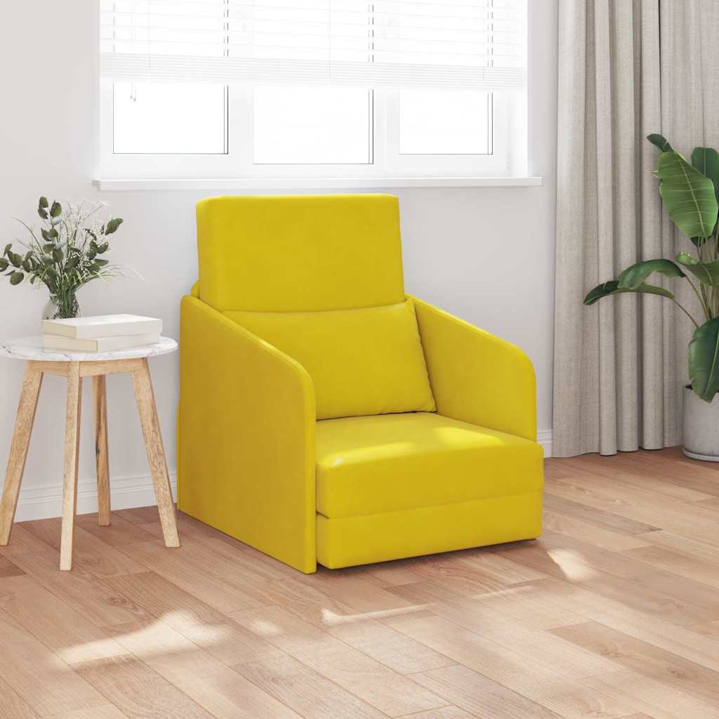 Canapé-Lit Jaune 65 x 80 x 83 cm Velours - XIOS