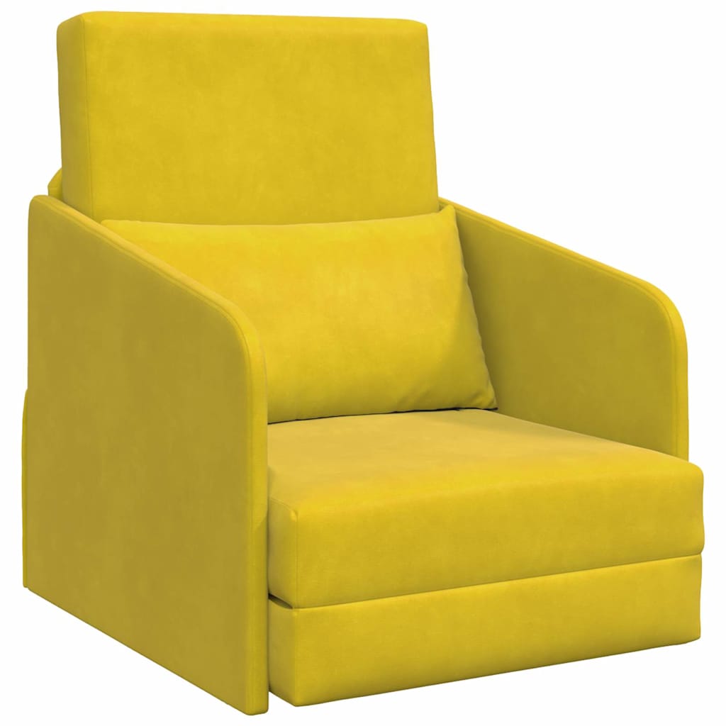 Canapé-Lit Jaune 65 x 80 x 83 cm Velours - XIOS
