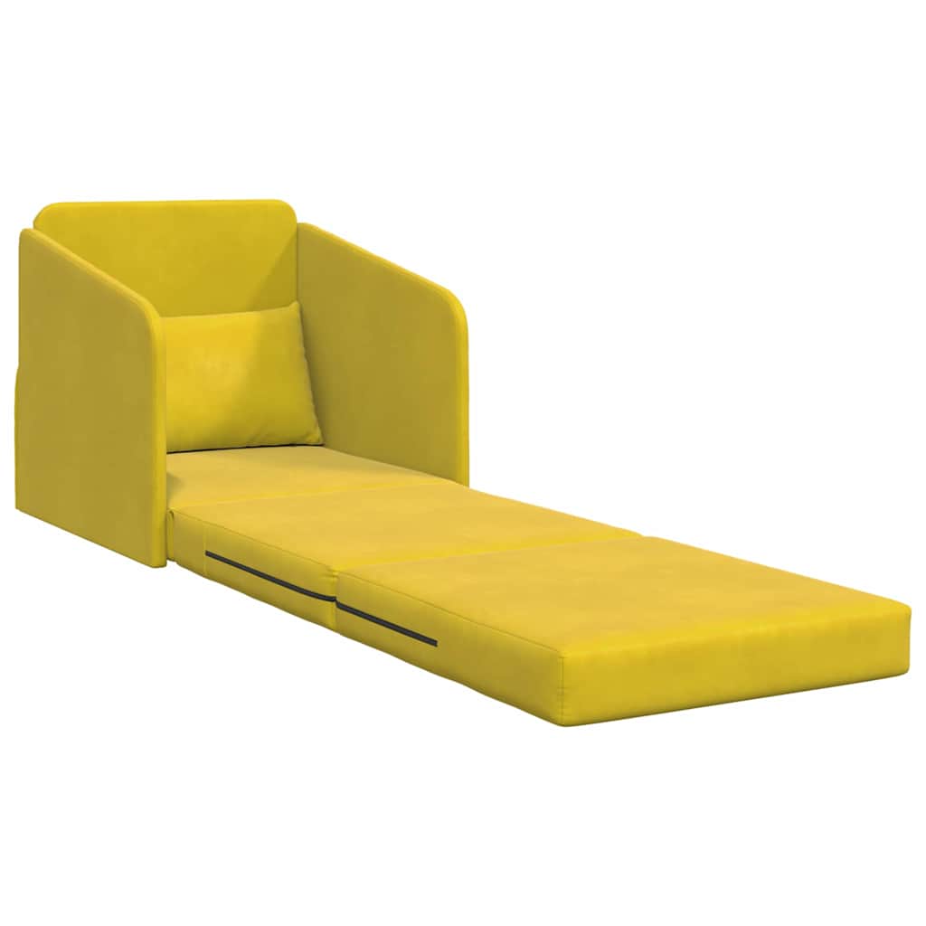 Canapé-Lit Jaune 65 x 80 x 83 cm Velours - XIOS