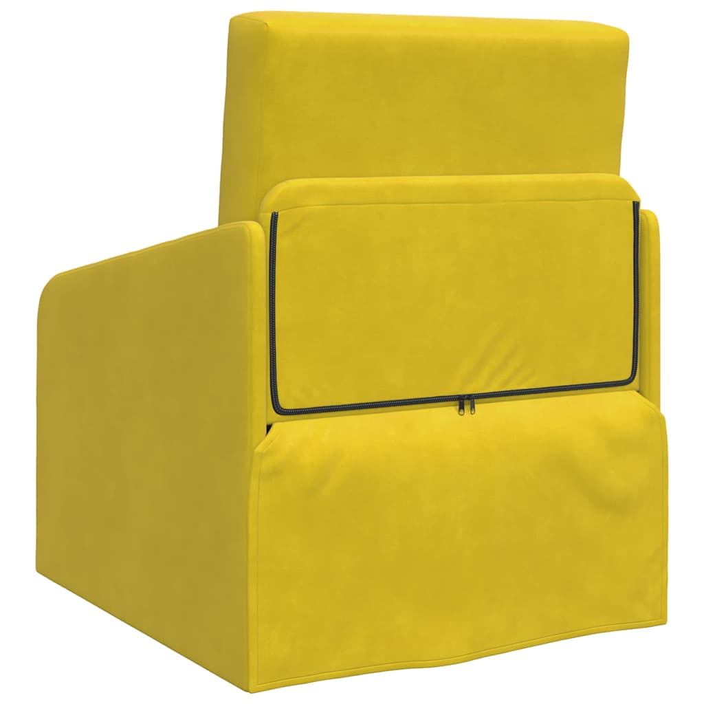 Canapé-Lit Jaune 65 x 80 x 83 cm Velours - XIOS
