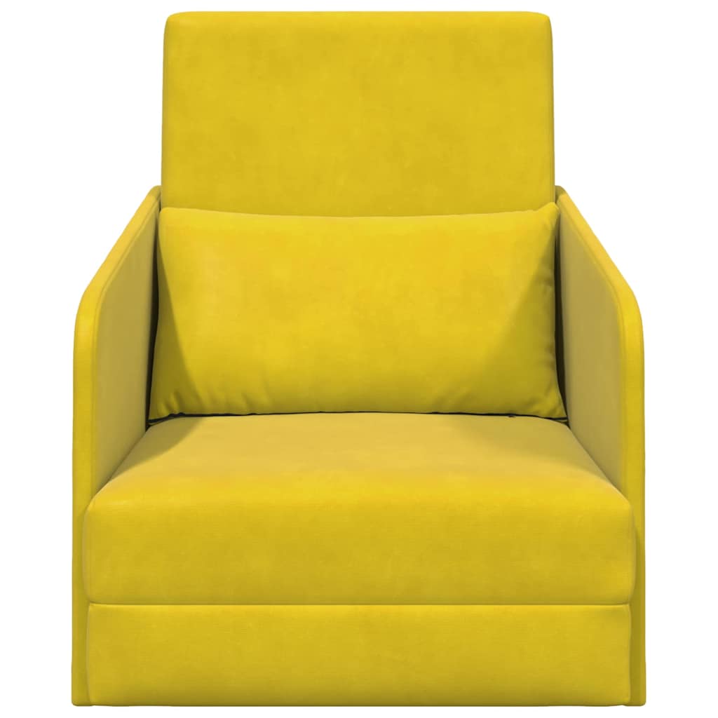 Canapé-Lit Jaune 65 x 80 x 83 cm Velours - XIOS