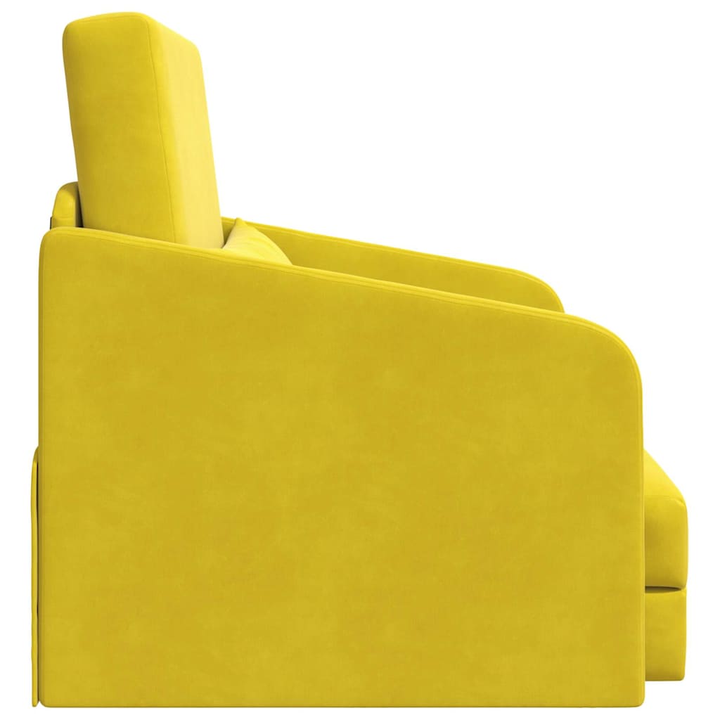 Canapé-Lit Jaune 65 x 80 x 83 cm Velours - XIOS