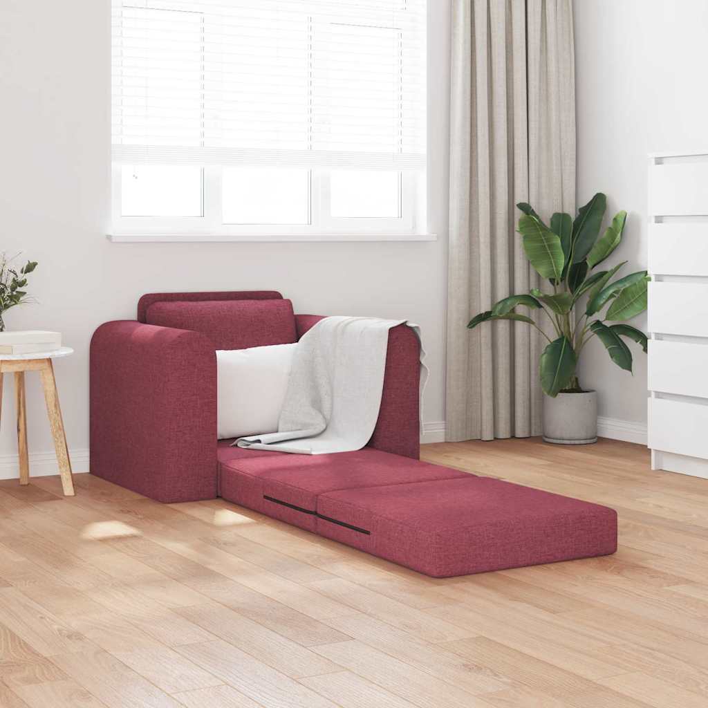 Canapé-Lit Rouge bordeaux 98 x 71 x 83 cm tissu - XIOS