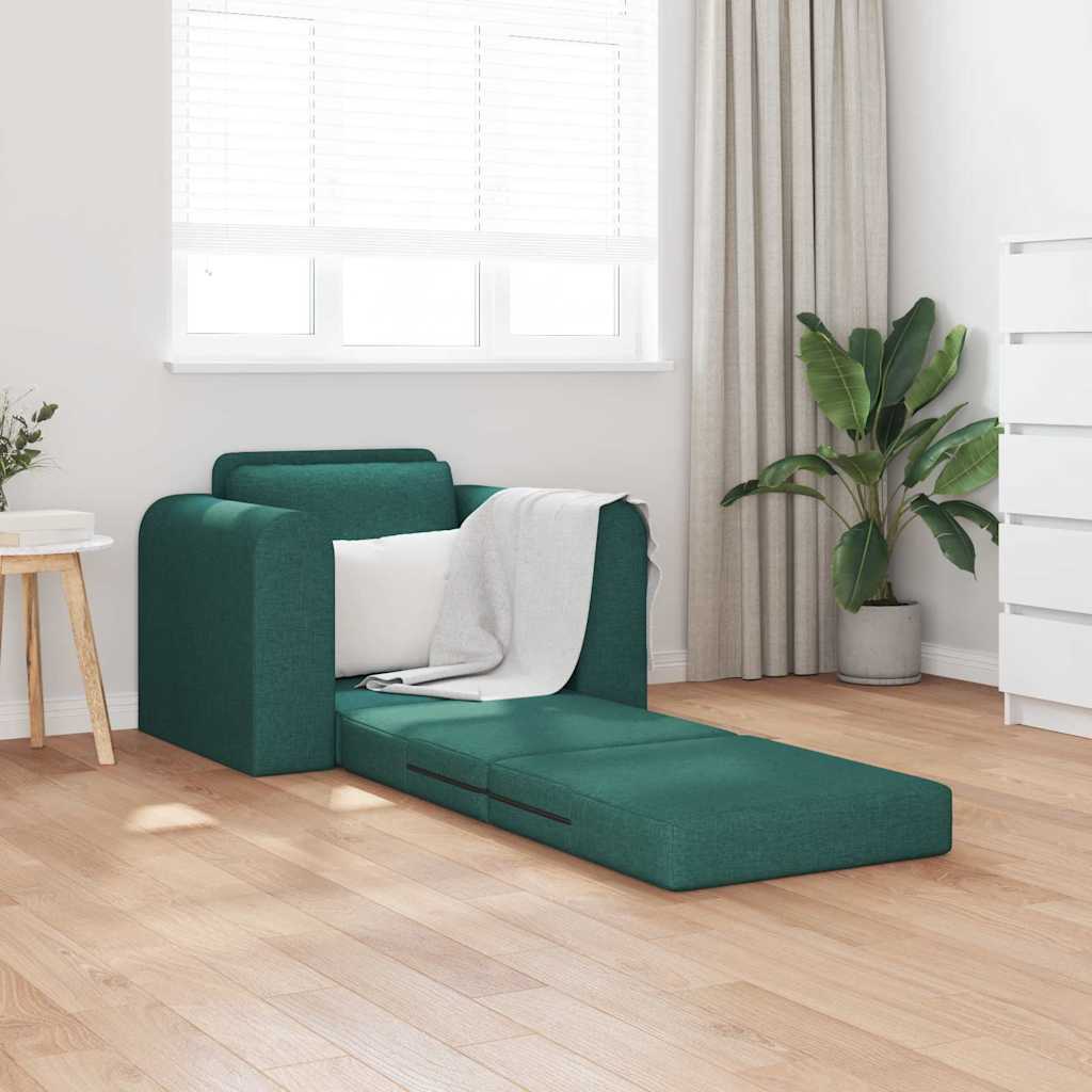 Canapé-Lit Vert foncé 98 x 71 x 83 cm tissu - XIOS